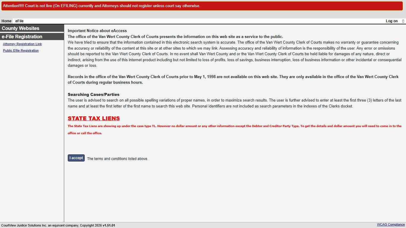 Welcome Page - CourtView Justice Solutions